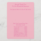 アメリカ恋しく思スタイル賞ボールプログラム プログラム (裏面)