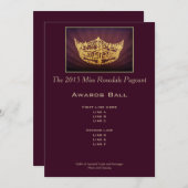 アメリカ恋しく思スタイル金ゴールドクラウン賞ボールカード (正面/裏面)