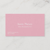 アメリカ恋しく思ピンククラウンビジネスカード 名刺 (裏面)