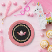 アメリカ恋しく思ピンクコーラルクラウン7"紙プレート ペーパープレート (パーティー)