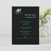 アメリカ恋しく思ブラックきらめくランチョンプログラムカード メニュー (スタンド正面)