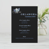 アメリカ恋しく思ブラックきらめくランチョンプログラムカード メニュー (スタンド正面)