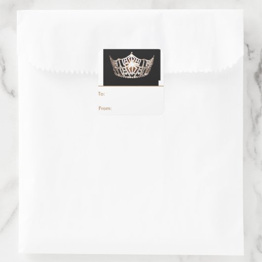 アメリカ恋しく思リック金ゴールドクラウンピール&スティックギフトラベル スクエアシール (バッグ)