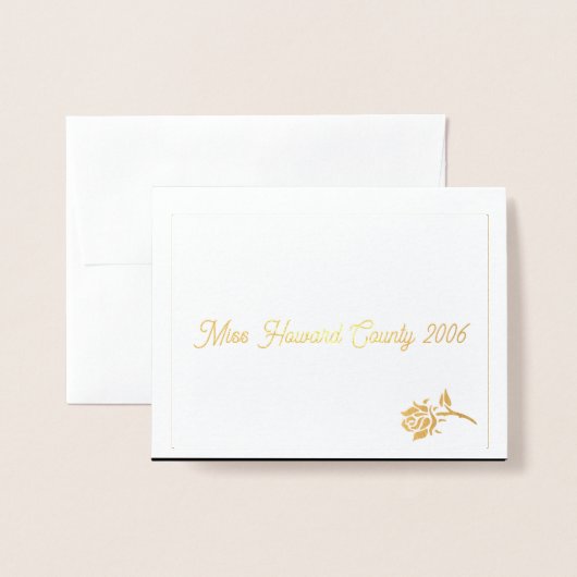 アメリカ恋しく思合衆国ページェント10代のサンキューカード 箔カード (封筒付き正面)