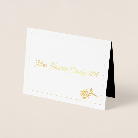 アメリカ恋しく思合衆国ページェント10代のサンキューカード 箔カード (正面)