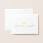 アメリカ恋しく思合衆国ページェント10代のサンキューカード 箔カード (封筒付き正面)