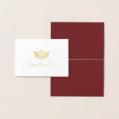 アメリカ恋しく思名座席表金ゴールド箔付きクラウン 箔カード (ディスプレー)