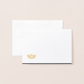アメリカ恋しく思名座席表金ゴールド箔付きクラウン 箔カード (封筒付き正面)