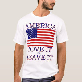 アメリカ愛か離れTシャツ旗 Tシャツ