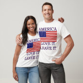 アメリカ愛か離れTシャツ旗 Tシャツ (ユニセックス)
