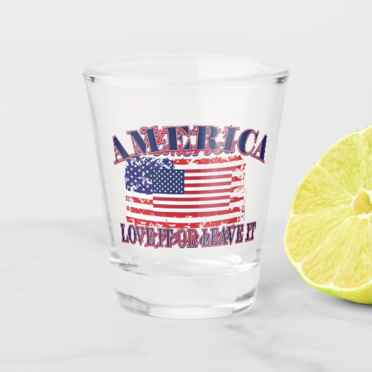 アメリカ愛してるか出ていけ ショットグラス (正面)