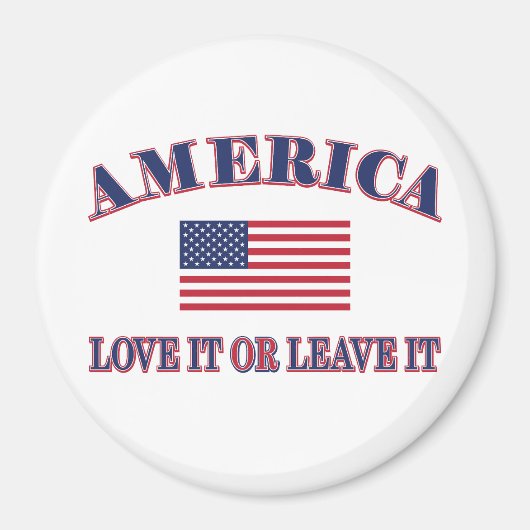 アメリカ愛してるか出ていけ マグネット (正面)