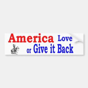 アメリカ愛はまたは与えます バンパーステッカー