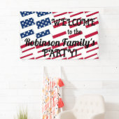 アメリカ愛国アメリカ国旗タイルカリグラフィテキスト 横断幕 (インサイチュ)