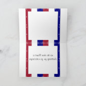 アメリカ愛国アメリカ感謝状 サンキューカード (内部)