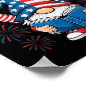 アメリカ愛国グノーム 1776 フリーダム 花火 ポスター (角)