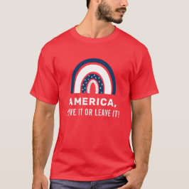 アメリカ愛国スタイル レインボー 7月4日 Tシャツ
