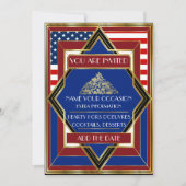 アメリカ愛国デコクリスマス招待状 招待状 (正面)