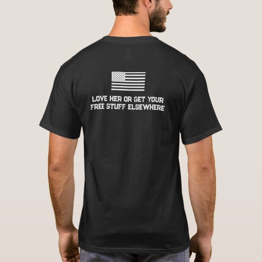 アメリカ愛国デザイン Tシャツ (裏面)