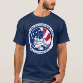 アメリカ愛国ハンドマン広告をカスタマイズ Tシャツ (正面)