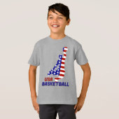 アメリカ愛国バスケットボール Tシャツ (正面フル)
