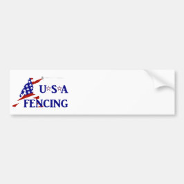 アメリカ愛国フェンシング エン・ガルデ スポーツ バンパーステッカー