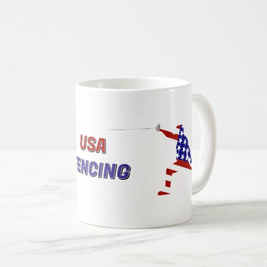 アメリカ愛国フェンシング エン・ガルド コーヒーマグカップ (正面右)