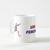 アメリカ愛国フェンシング エン・ガルド コーヒーマグカップ (正面左)
