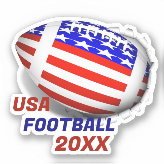 アメリカ愛国フットボールスポーツ シール (正面)