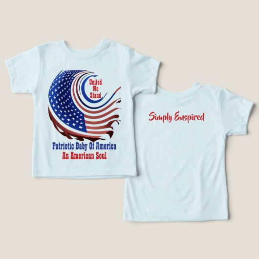 アメリカ愛国ベビーの透明デザイン (デザイン正面&裏面)