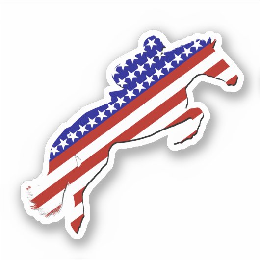 アメリカ愛国主義の馬術 シール (正面)