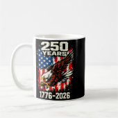 アメリカ愛国主義イーグル旗250周年記念 コーヒーマグカップ (左)