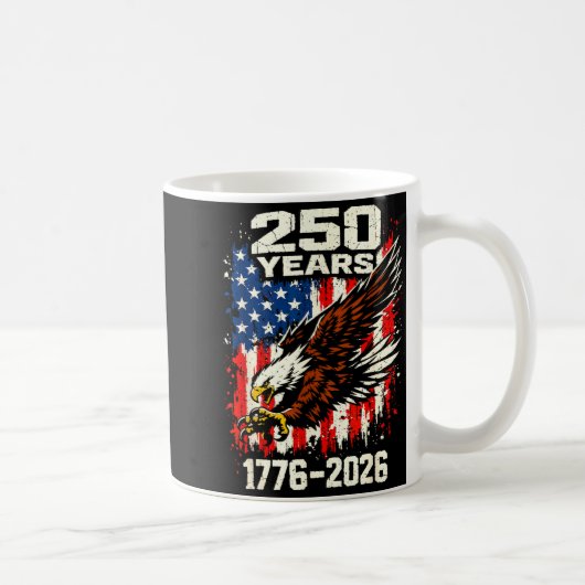 アメリカ愛国主義イーグル旗250周年記念 コーヒーマグカップ (右)