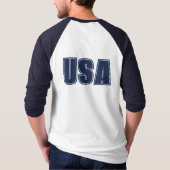 アメリカ愛国主義美しいシャツイーグル国旗 Tシャツ (裏面)