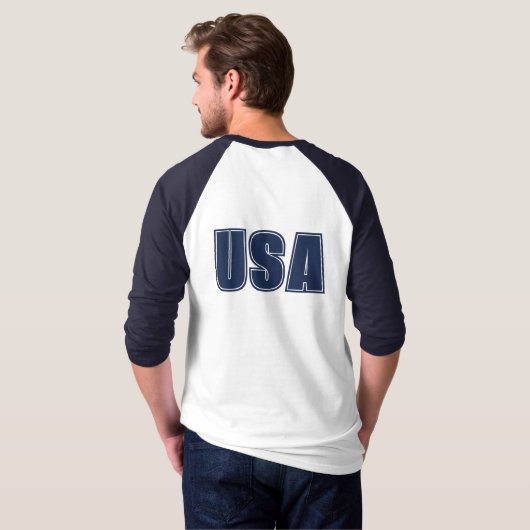 アメリカ愛国主義美しいシャツイーグル国旗 Tシャツ (裏面フル)