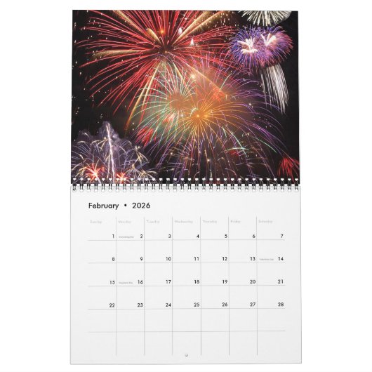 アメリカ愛国主義20XXカレンダー カレンダー (2月 2026)