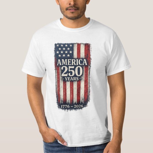 アメリカ愛国主義250周年記念Tシャツ Tシャツ (正面)
