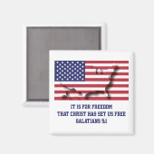 アメリカ愛国主義7月4日 マグネット (正面/裏面)