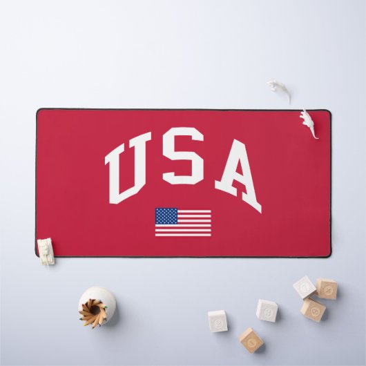 アメリカ愛国主義 独立記念日 アメリカ国旗 デスクマット (キッズテーブル)