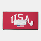アメリカ愛国主義 独立記念日 アメリカ国旗 デスクマット (キーボード&マウス)