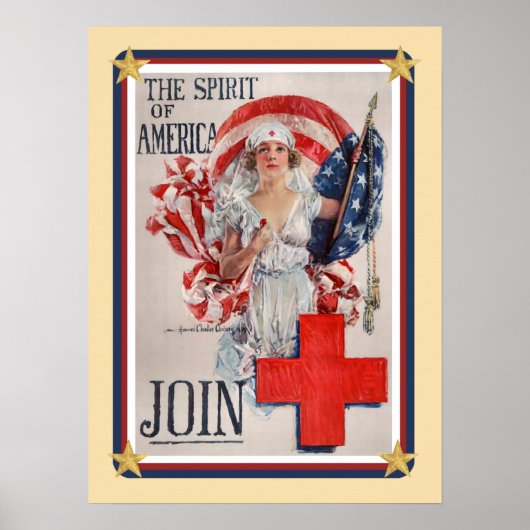 アメリカ愛国主義 – 赤十字社 ポスター (正面)