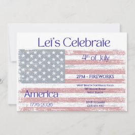 アメリカ愛国主義 1776-2026 旗お祝い  招待状