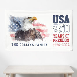 アメリカ愛国主義 250周年記念パーティー 横断幕