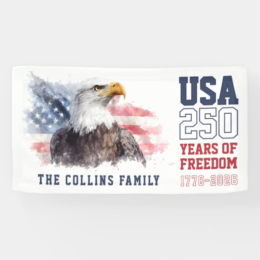 アメリカ愛国主義 250周年記念パーティー 横断幕 (横)