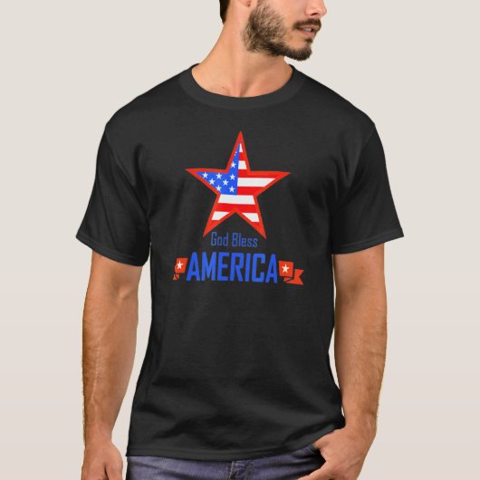 アメリカ愛国主義 – God Bless America Tシャツ (正面)
