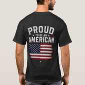 アメリカ愛国主義USAフラグTシャツ Tシャツ (裏面)