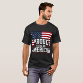 アメリカ愛国主義USAフラグTシャツ Tシャツ (正面フル)