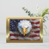 アメリカ愛国国旗とイーグル招待状 招待状 (スタンド正面)