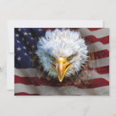 アメリカ愛国国旗とイーグル招待状 招待状 (正面)