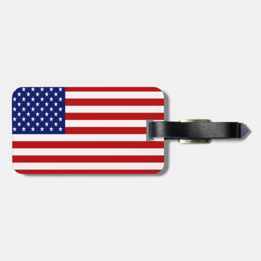 アメリカ愛国国旗とテキサス州国旗 ラゲッジタグ (裏面横)
